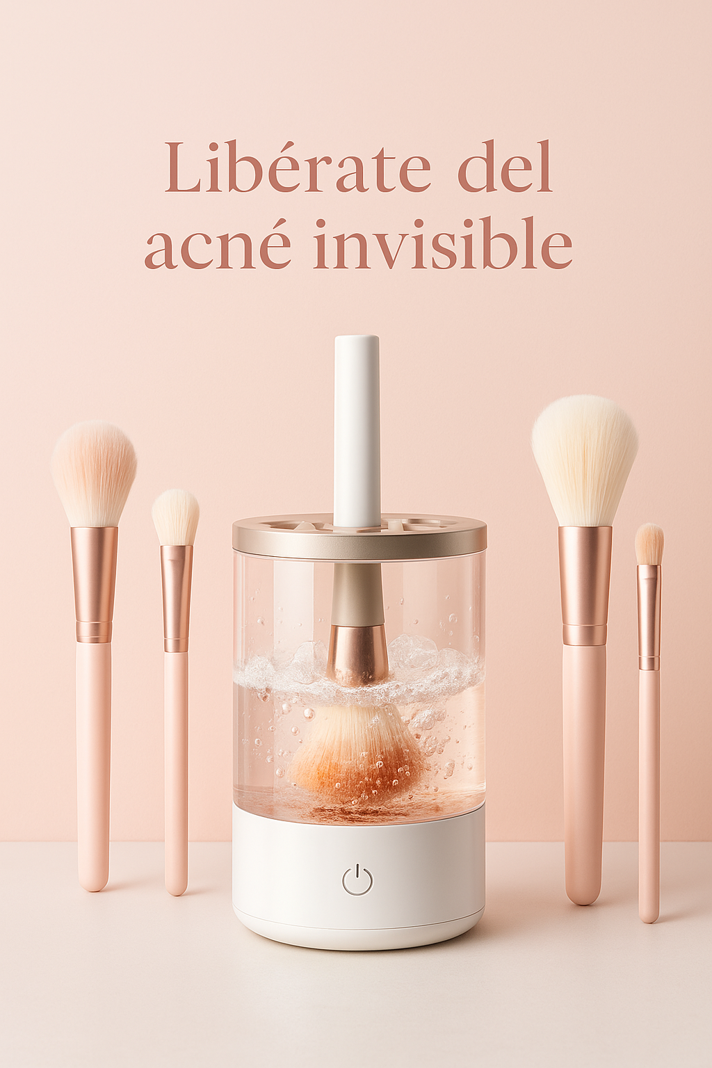 GlowBrush™ | Limpiador electrico de brochas de maquillaje